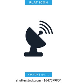 Satellite Dish Icon Vector Design Template.