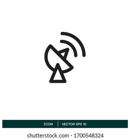 satellite dish icon vector design element logo template