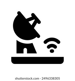 Icono de plato satelital. Icono de glifo de Vector para su Sitio web, móvil, presentación y diseño de logotipo.