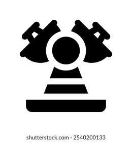 ícone de prato de satélite. ícone de glifos vetoriais para o seu site, celular, apresentação e design de logotipo.