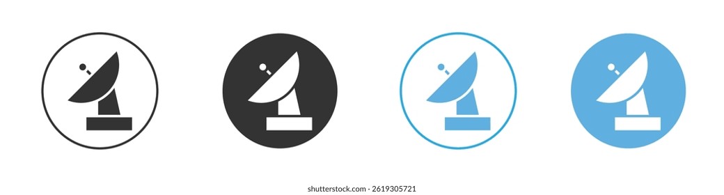 Satellite dish icon Vector Graphic set