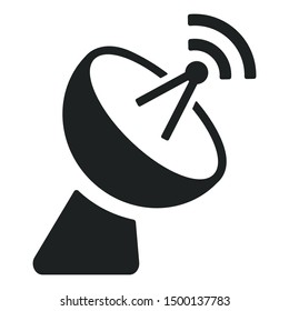Satellite dish icon. Vector graphics.