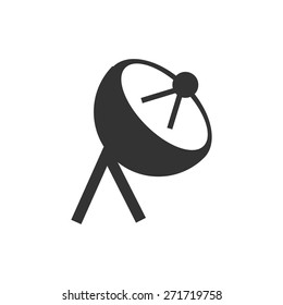 satellite dish icon vector illustration eps10 on white background