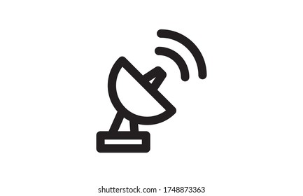 Imagen vectorial de icono de antena parabólica