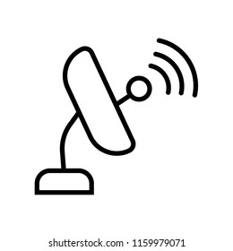 Satellite dish icon vector isolated on white background, Satellite dish transparent sign