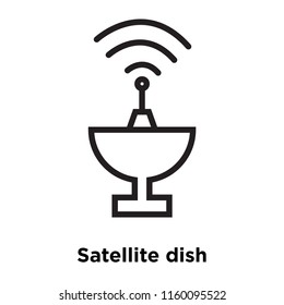 Satellite dish icon vector isolated on white background, Satellite dish transparent sign
