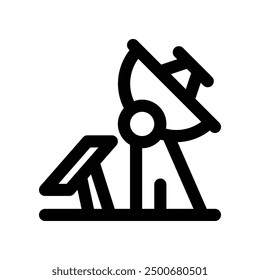 Icono de antena parabólica. Icono de línea de Vector para su Sitio web, móvil, presentación y diseño de logotipo.