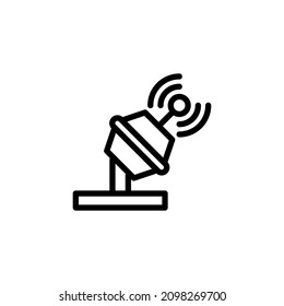 satellite dish icon in vector. logotype
