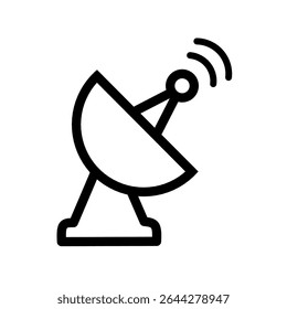 satellite dish icon vector on white background