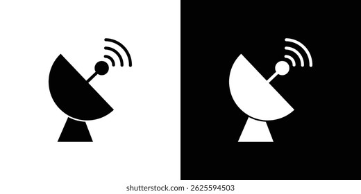 Satellite dish icon vector, solid logo illustration, pictogram