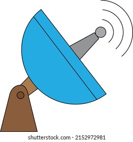 satellite dish icon vector. with white background