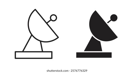 Satellite dish icons pack for ui designs
