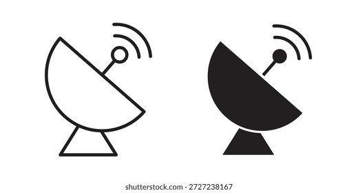 Symbol für Satellitenschüssel. Vektorgrafik-Paket für Apps und Designs