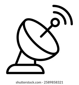 Satellite Dish Line Icon Design For Personal And Commercial use