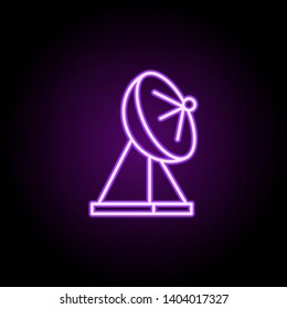 satellite dish neon icon. Elements of Cartooning space set. Simple icon for websites, web design, mobile app, info graphics