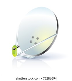 satellite dish on white background