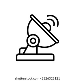 Satellite Dish Outline Icon Vector Illustration