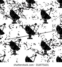 Satellite dish pattern, grunge, black image on white background