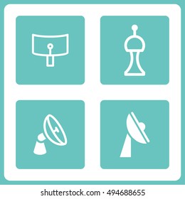 Satellite Dish and Radio Tower vector objects