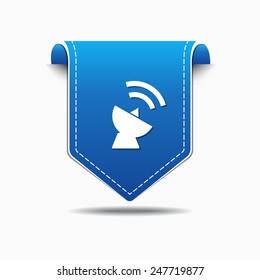 Satellite Dish Sign blue Vector Icon Design