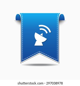 Satellite Dish Sign blue Vector Icon Design