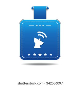 Satellite Dish Sign blue Vector Icon Design
