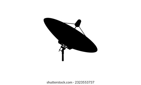 satellite dish silhouette, high quality vector