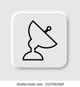 Icono simple de antena parabólica. Diseño plano. Diseño de neutralismo.ai