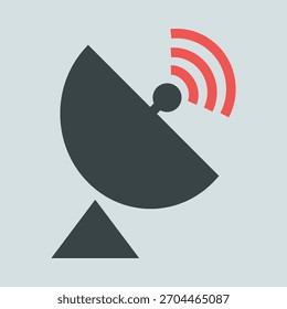 Satellite Dish smart trendy vector glorious amazing design useful Illustration colorful background.eps