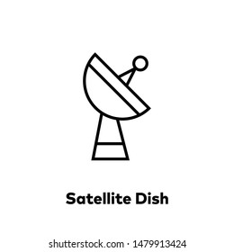 satellite dish or space data icon vector. antenna symbol.  transmitter icon.satellite dish  symbol. wireless sign. web design and mobile design. 