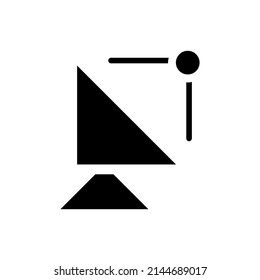 Satellite dish symbol, web and computer icon