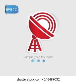 satellite dish symbol,vector