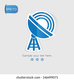 satellite dish symbol,vector