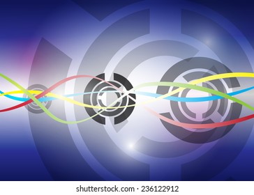 Satellite dish transmission data Illustration, vector EPS.10