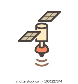 Satellite dish vector icon.