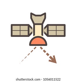 Satellite dish vector icon.