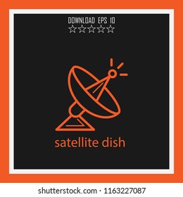 satellite dish vector icon