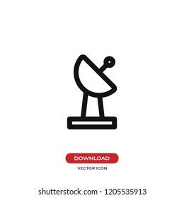 Satellite dish vector icon
