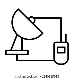 Satellite dish vector icon