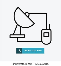 Satellite dish vector icon