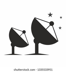 Satellite dish vector icon 