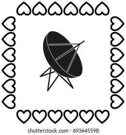 satellite dish vector icon