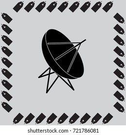 satellite dish vector icon