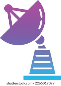 Icono del vector Dish de satélite. Se puede usar para imprimir, móviles y aplicaciones web.