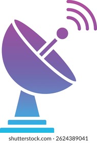 Vektorsymbol "Satellitendisch". Kann für Druck-, Mobil- und Web-Anwendungen verwendet werden.