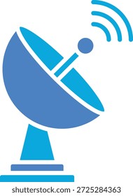 Ícone do vetor do Prato de Satélite. Pode ser usado para impressão, aplicativos móveis e da Web.