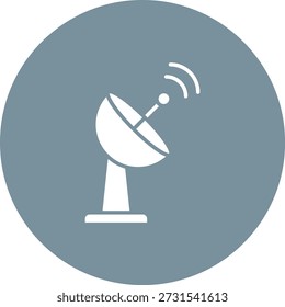 Ícone do vetor do Prato de Satélite. Pode ser usado para impressão, aplicativos móveis e da Web.