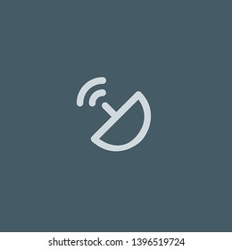 Satellite Dish vector icon. Satellite Dish concept stroke symbol design. Thin graphic elements vector illustration, outline pattern for your web site design, logo, UI. EPS 10.