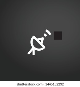 Satellite Dish vector icon. Satellite Dish concept stroke symbol design. Thin graphic elements vector illustration, outline pattern for your web site design, logo, UI. EPS 10.