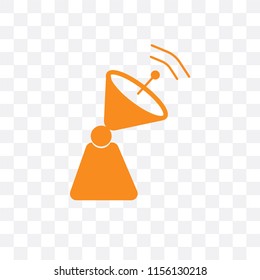 Satellite dish vector icon isolated on transparent background, Satellite dish logo concept